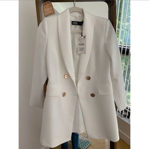 White Zara blazer NWT